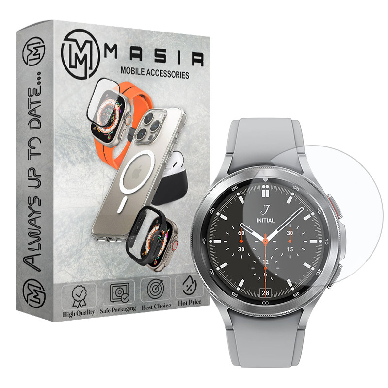 محافظ صفحه نمایش مسیر مدل Tempered Glass مناسب برای ساعت هوشمند سامسونگ Galaxy Watch 4 Classic 46mm
