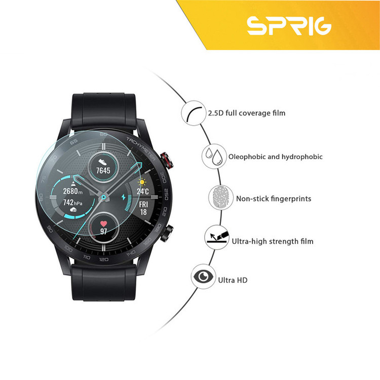محافظ صفحه نمایش شیشه ای اسپریگ مدل SPG مناسب برای ساعت هوشمند شیائومی Watch S2 46mm بسته دو عددی