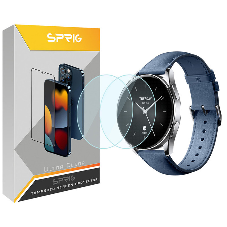 محافظ صفحه نمایش شیشه ای اسپریگ مدل SPG مناسب برای ساعت هوشمند شیائومی Watch S2 46mm بسته دو عددی