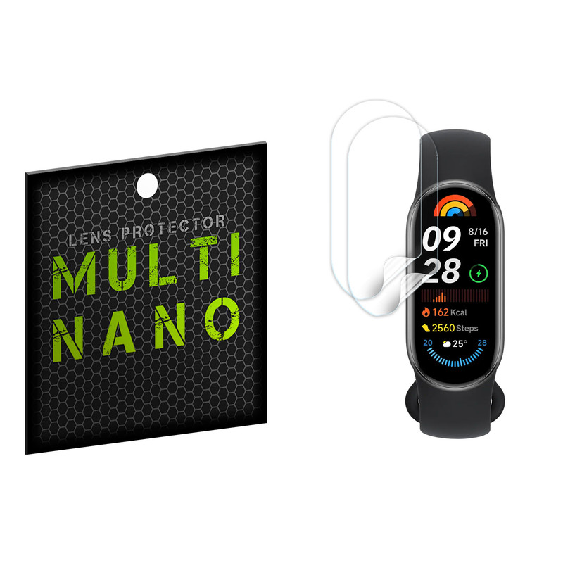 محافظ صفحه نمایش مولتی نانو مدل X-S2T مناسب برای ساعت هوشمند شیائومی Smart Band 9 بسته دو عددی