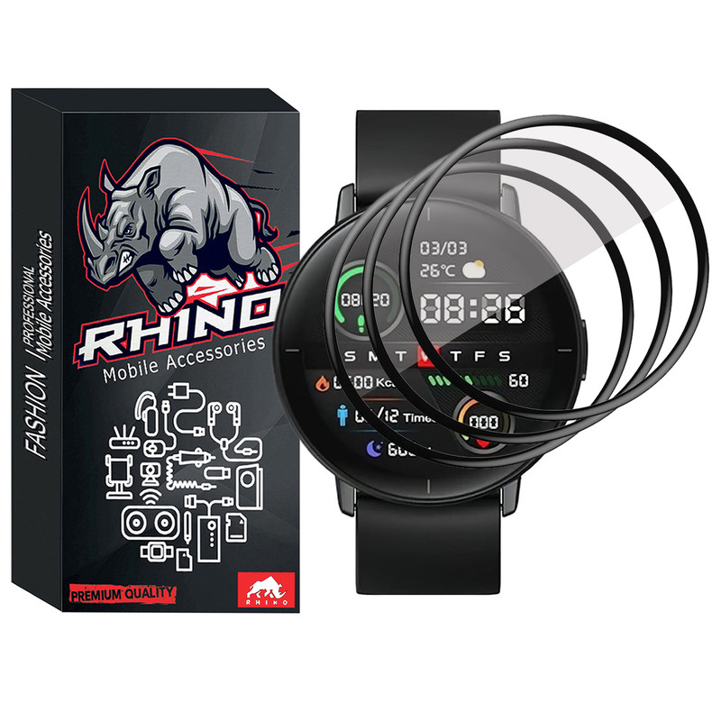 محافظ صفحه نمایش راینو مدل PMMA مناسب برای ساعت هوشمند میبرو لایت بسته 3 عددی