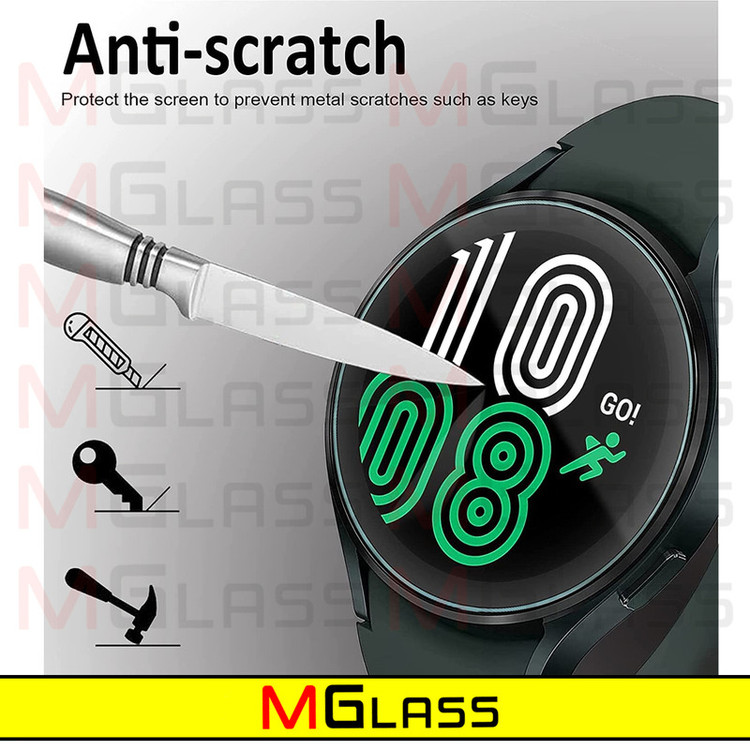 محافظ صفحه نمایش شیشهای امگلس مدل Glass-MG مناسب برای ساعت هوشمند سامسونگ Galaxy Watch 6 44mm