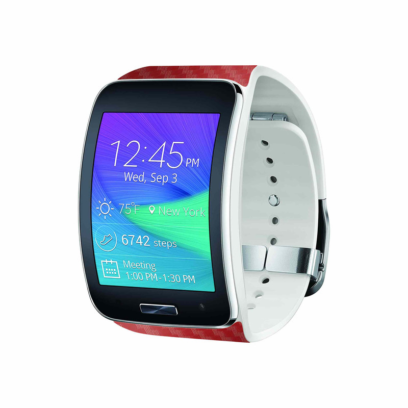 برچسب ماهوت طرح Red-Fiber مناسب برای ساعت هوشمند سامسونگ Galaxy Gear S