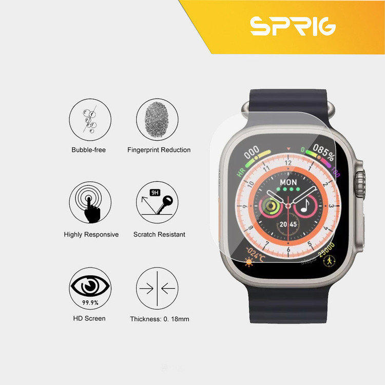محافظ صفحه نمایش شیشه ای اسپریگ مدل SH-SP مناسب برای ساعت هوشمند اولترا X8