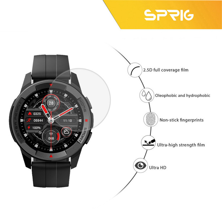 محافظ صفحه نمایش شیشه ای اسپریگ مدل SPG مناسب برای ساعت هوشمند میبرو X1