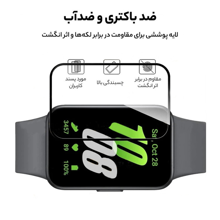 محافظ صفحه نمایش آلتیمیت شیلد مدل Pmma-UL مناسب برای ساعت هوشمند سامسونگ Galaxy Watch Fit 3 بسته دو عددی