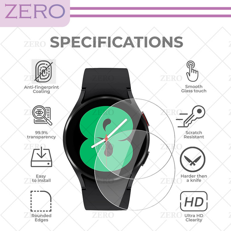 محافظ صفحه نمایش شیشهای زیرو مدل SH-ZR مناسب برای ساعت هوشمند سامسونگ Galaxy watch 6 40mm