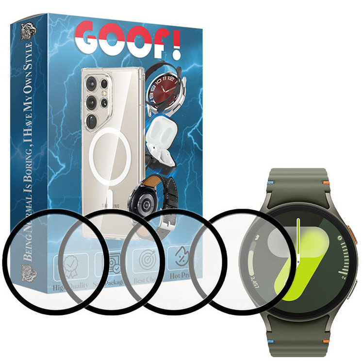 محافظ صفحه نمایش گوف مدل PMMA مناسب برای ساعت هوشمند سامسونگ Galaxy Watch 7 44mm بسته چهار عددی