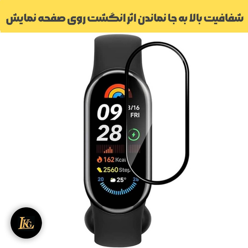 محافظ صفحه نمایش ال کا جی مدل PMMA مناسب برای ساعت هوشمند شیائومی Mi Band 4
