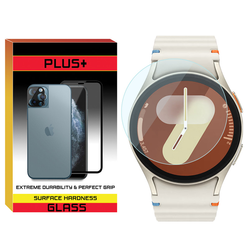 محافظ صفحه نمایش شیشه‌ای پلاس مدل Glass-PL مناسب برای ساعت هوشمند سامسونگ Galaxy Watch 7 44mm