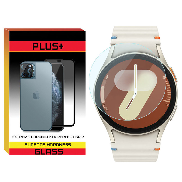 محافظ صفحه نمایش شیشهای پلاس مدل Glass-PL مناسب برای ساعت هوشمند سامسونگ Galaxy Watch 7 44mm