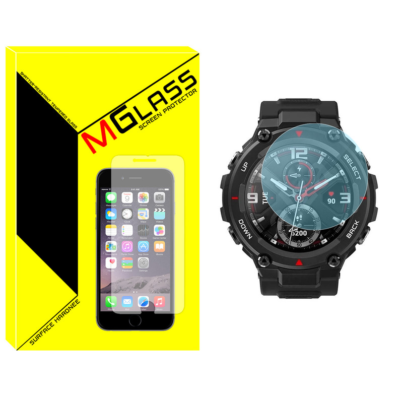 محافظ صفحه نمایش شیشه‌ای ام‌گلس مدل Glass-MG مناسب برای ساعت هوشمند امیزفیت T-Rex pro
