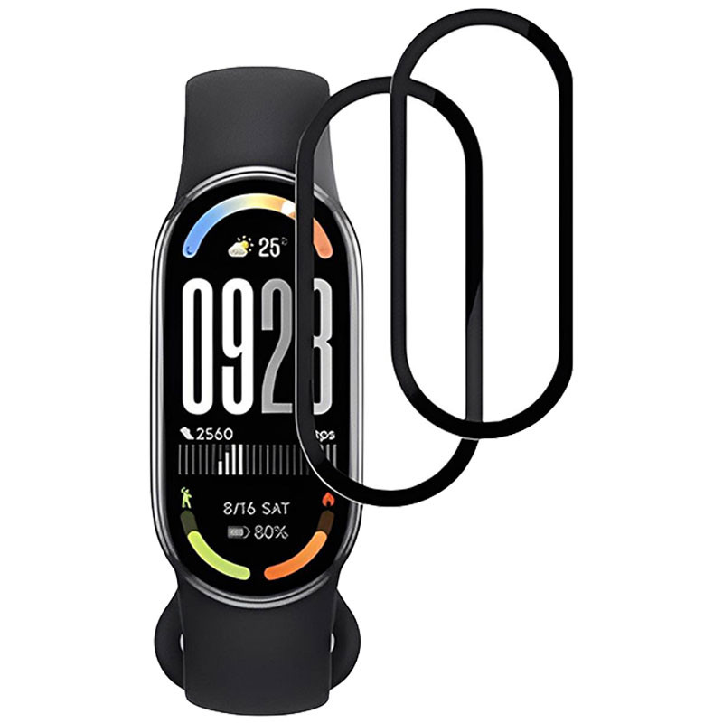 محافظ صفحه نمایش اسپایدر مدل PMMA مناسب برای ساعت هوشمند شیائومی Mi Band 9 بسته دو عددی