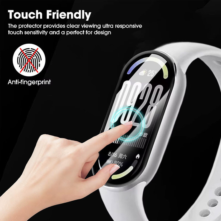 محافظ صفحه نمایش اسپایدر مدل PMMA مناسب برای ساعت هوشمند شیائومی Mi Band 9 بسته دو عددی