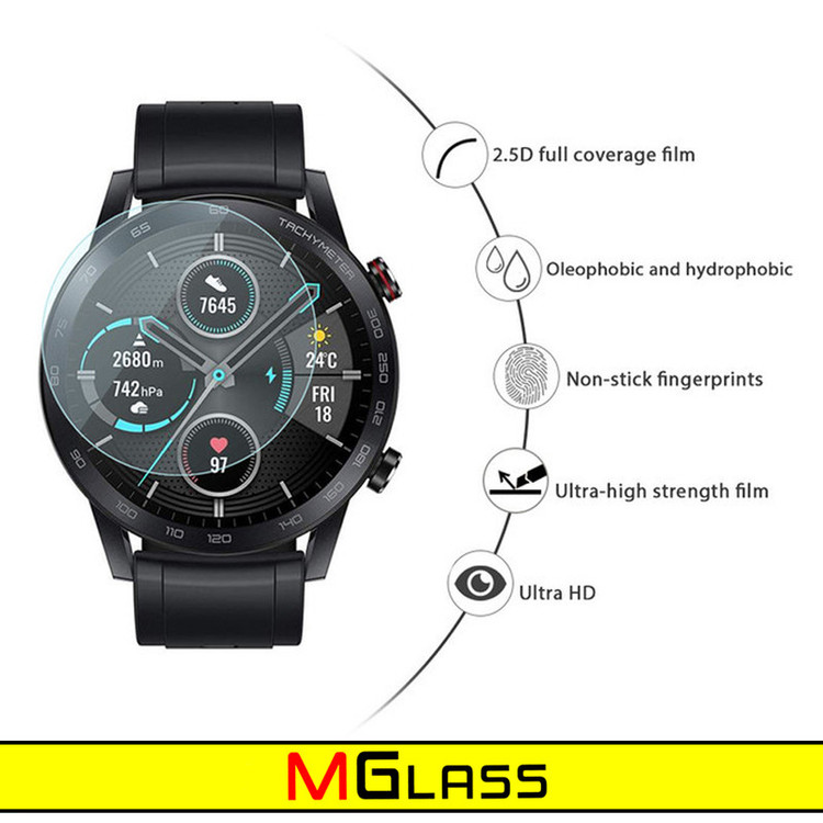 محافظ صفحه نمایش شیشهای امگلس مدل Glass-MG مناسب برای ساعت هوشمند هوآوی Watch GT3 46mm بسته دو عددی