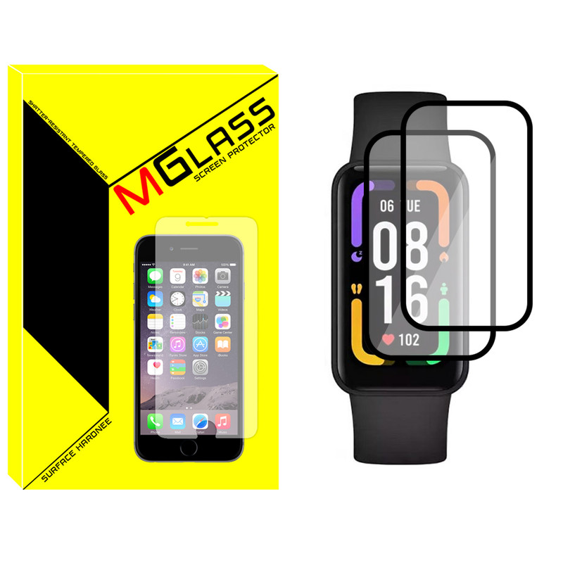 محافظ صفحه نمایش نانو ام گلس مدل NMG مناسب برای ساعت هوشمند شیائومی Redmi Smart Band Pro بسته دو عددی