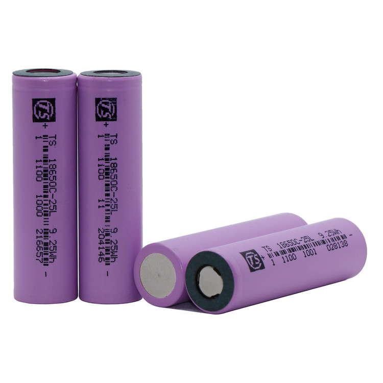 باتری لیتیوم-یون مدل TS 18650-25L ولتاژ 3.6 ظرفیت 2600 میلی آمپر ساعت