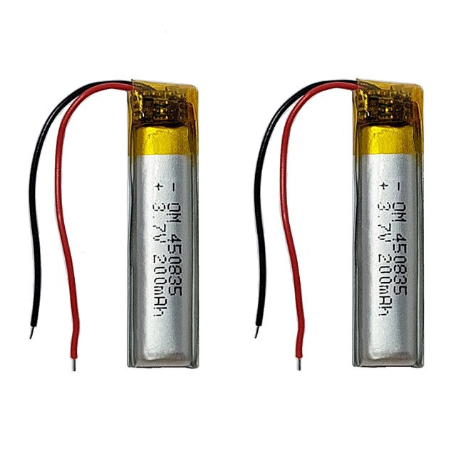 باتری لیتیومی قابل شارژ مدل OM-450835 ظرفیت 200 میلیآمپرساعت بسته 2 عددی