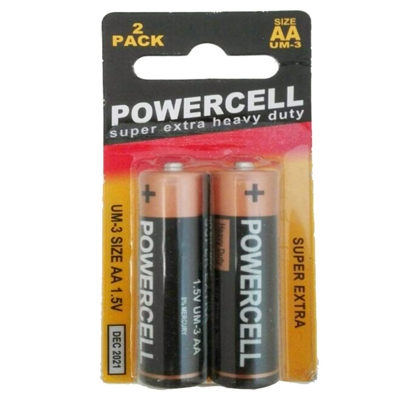 باتری قلمی پاورسل مدل Super Extra Heavy Duty بسته 2 عددی