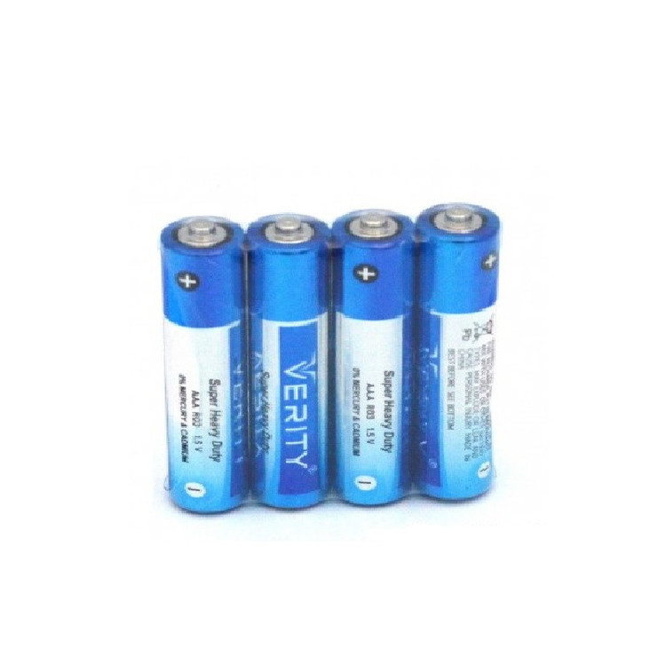 باتری قلمی وریتی مدل Zinc Carbon R6P AA بسته چهار عددی
