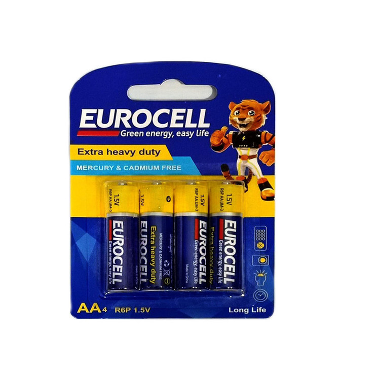 باتری قلمی یوروسل مدل Extra Heavy Duty بسته 4 عددی