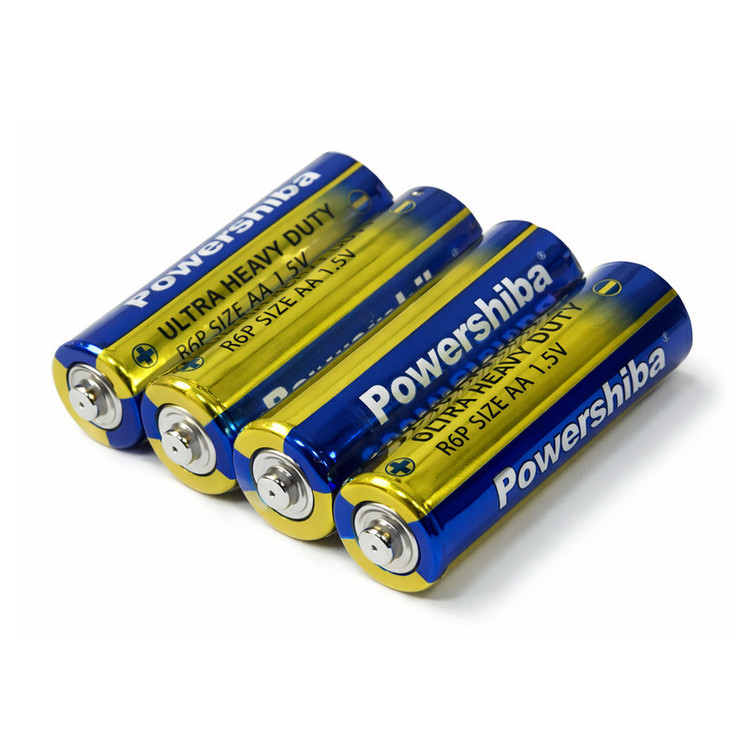 باتری قلمی پاور شیبا مدل ULTRA HEAVY DUTY R6P-UM3 بسته ۴ عددی