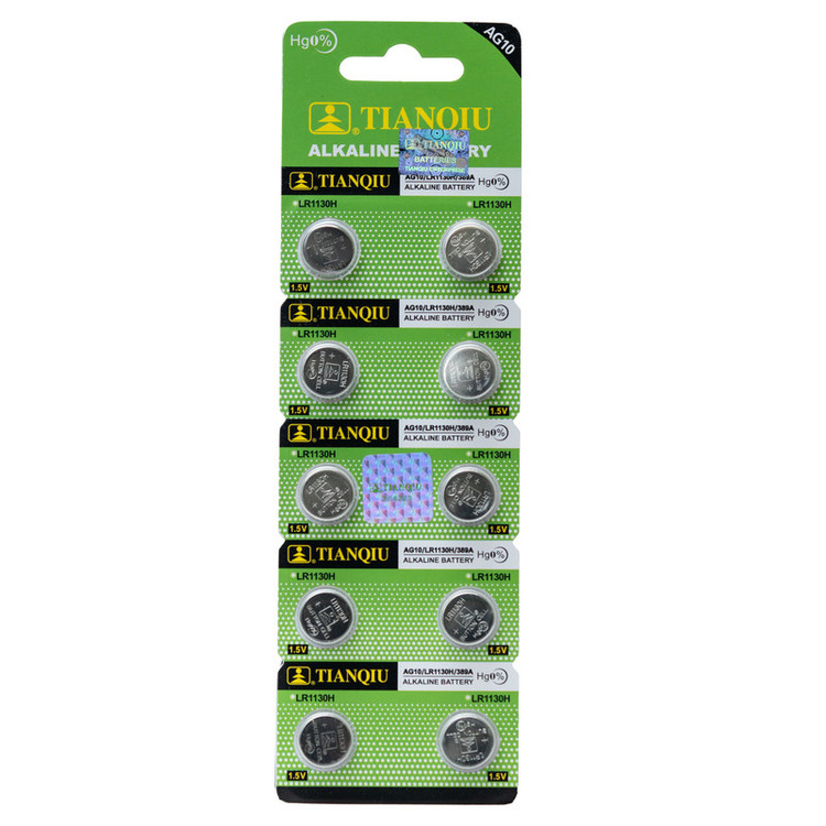 باتری ساعت تیانکیو مدل AG10 – LR 1130 H - Original بسته 10 عددی