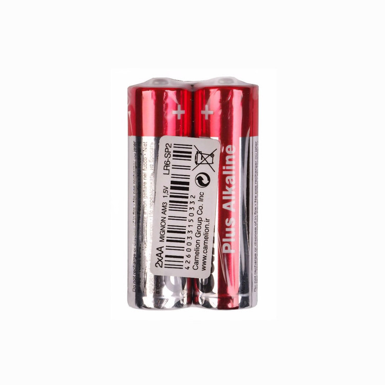 باتری قلمی کملیون مدل Plus Alkaline LR6 بسته ۲ عددی