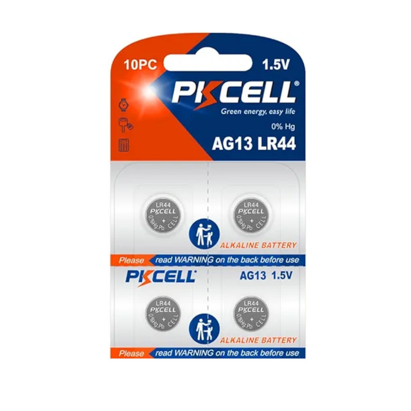 باتری ساعت پی‌کی سل مدل  AG13 LR44 ولت 1.5 مجموعه 4 عددی