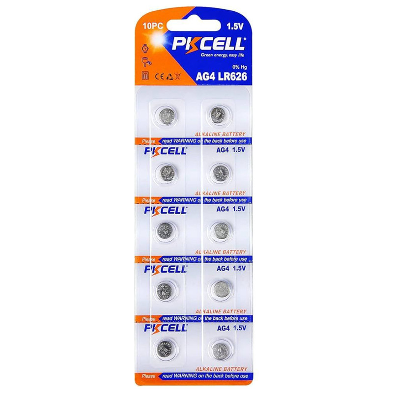 باتری ساعت پیکی سل مدل AG4 LR626 مجموعه 10 عددی