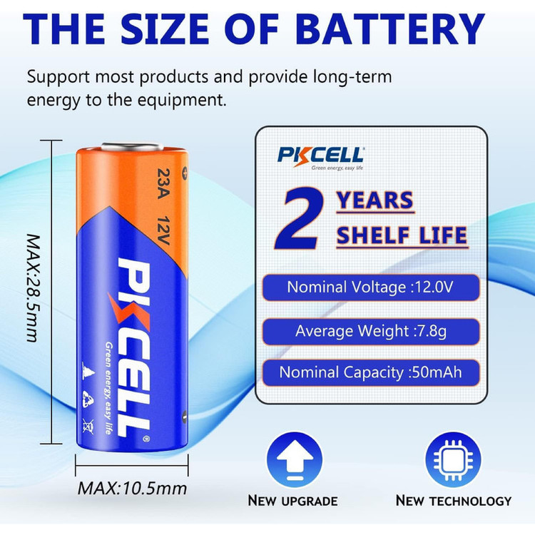 باتری 23A پیکی سل مدل Alkaline 12V 23A MN21 VR22 L1028 مجموعه 2 عددی
