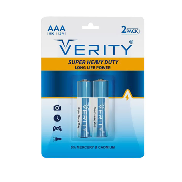 باتری نیم قلمی وریتی مدل super heavy بسته 2 عددی