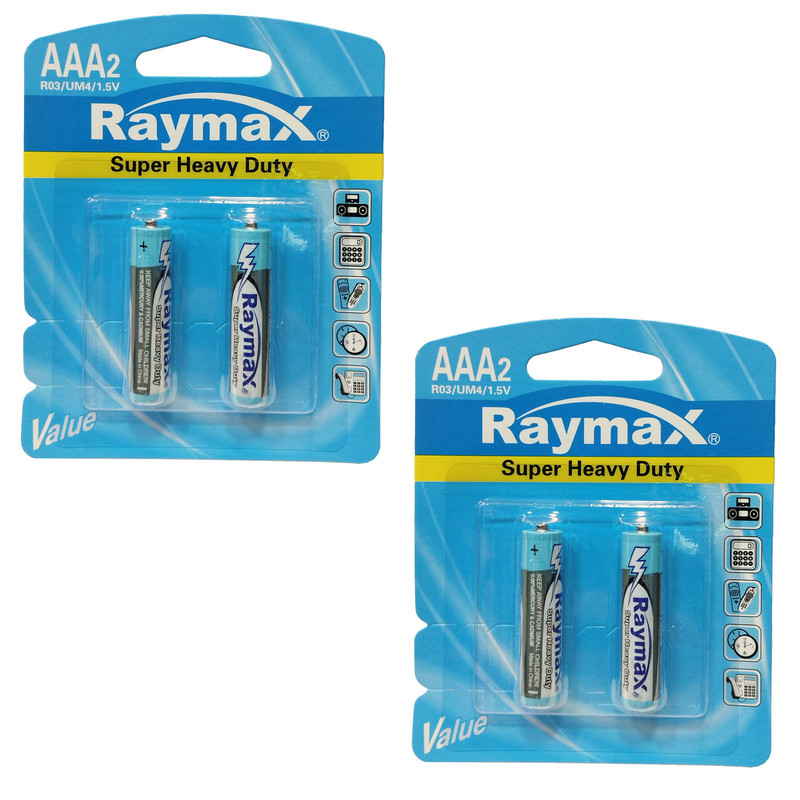باتری نیم قلمی رایمکس مدل Super Heavy Duty بسته چهار عددی