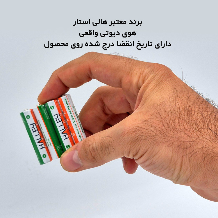 باتری نیم قلمی هالی استار مدل هوی دیوتی بسته ۴ عددی