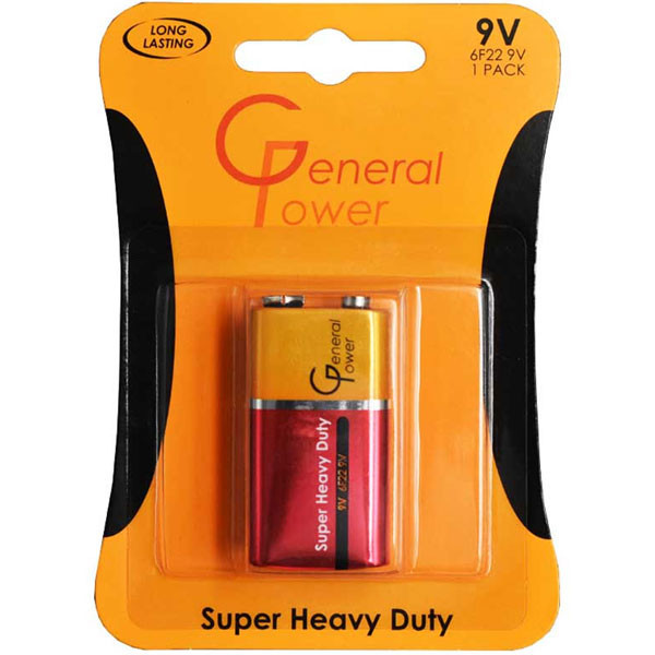 باتری کتابی جنرال پاور مدل 6F22 Super Heavy Duty