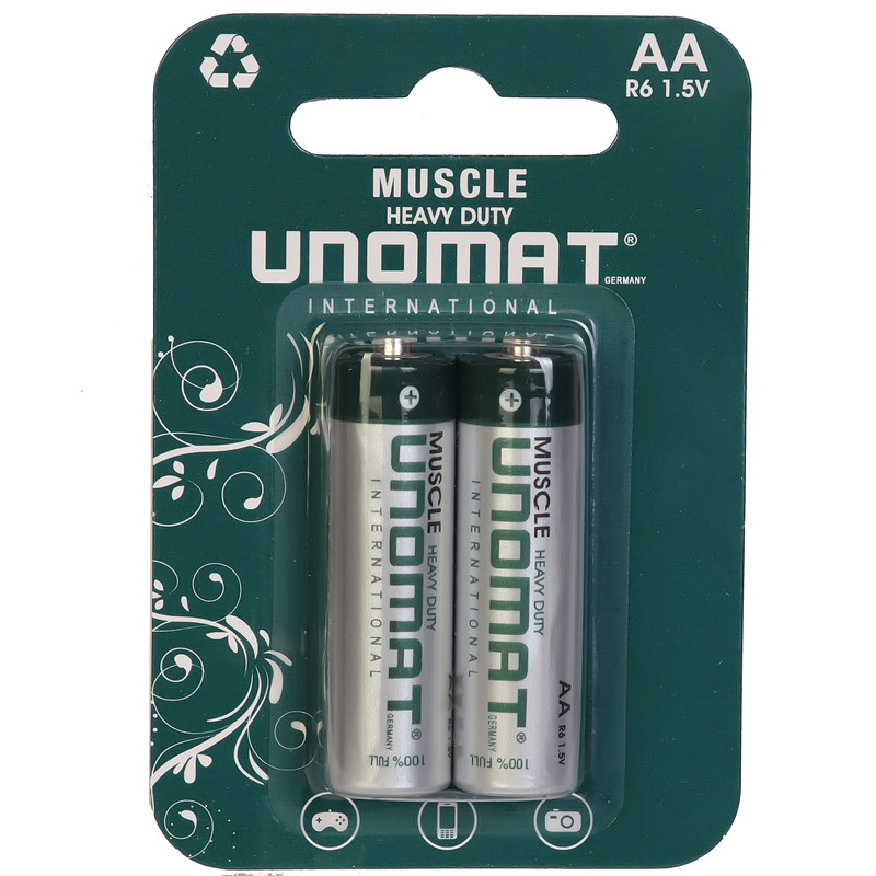 باتری قلمی یونومات مدل Muscle Heavy Duty بسته 2 عددی