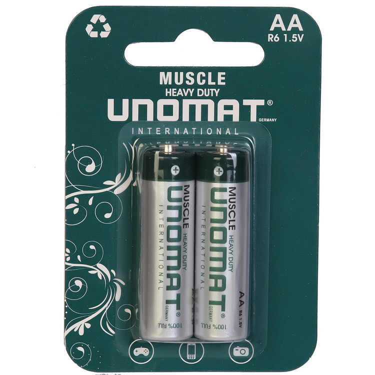 باتری قلمی یونومات مدل Muscle Heavy Duty بسته 2 عددی