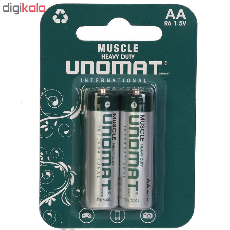 باتری قلمی یونومات مدل Muscle Heavy Duty بسته 2 عددی