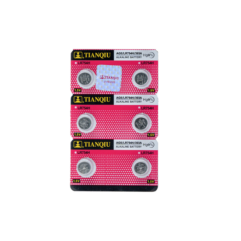 باتری سکه ای تیانکیو مدل AG5 – LR754H - Original بسته 6 عددی