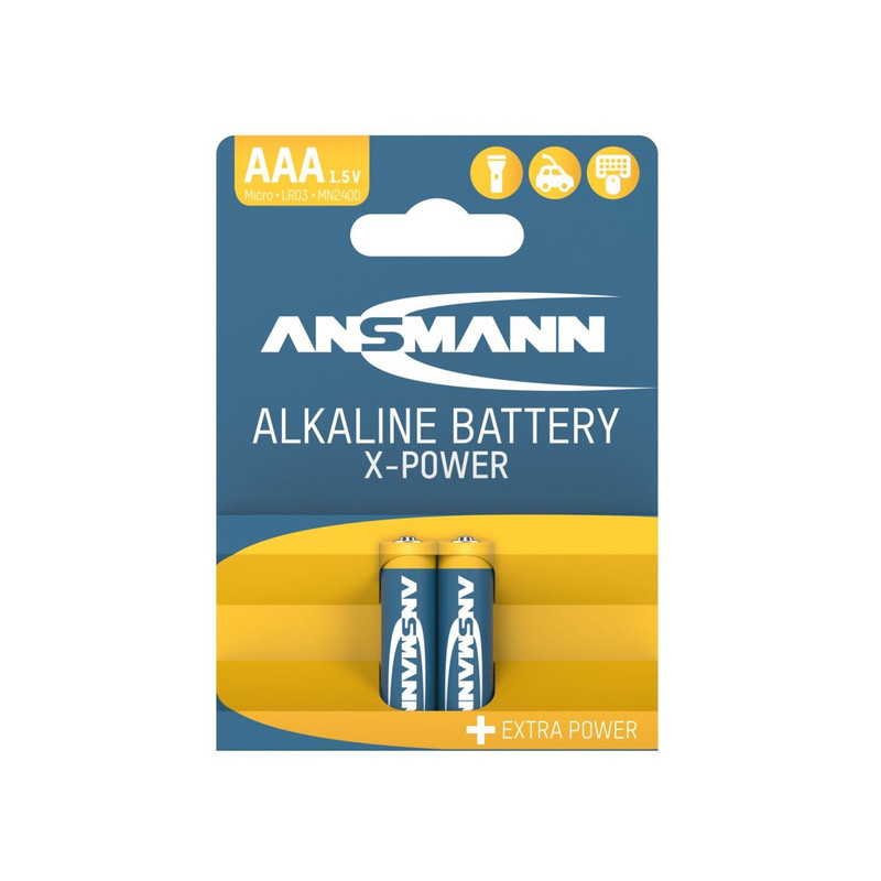 باتری نیم قلمی آنسمن  مدل Alkaline X-POWER بسته 2 عددی