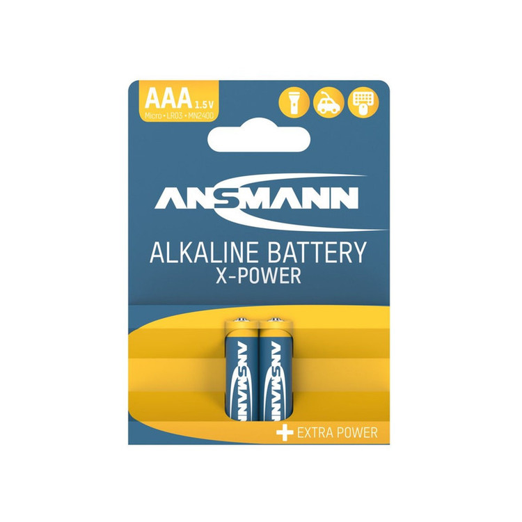 باتری نیم قلمی آنسمن مدل Alkaline X-POWER بسته 2 عددی