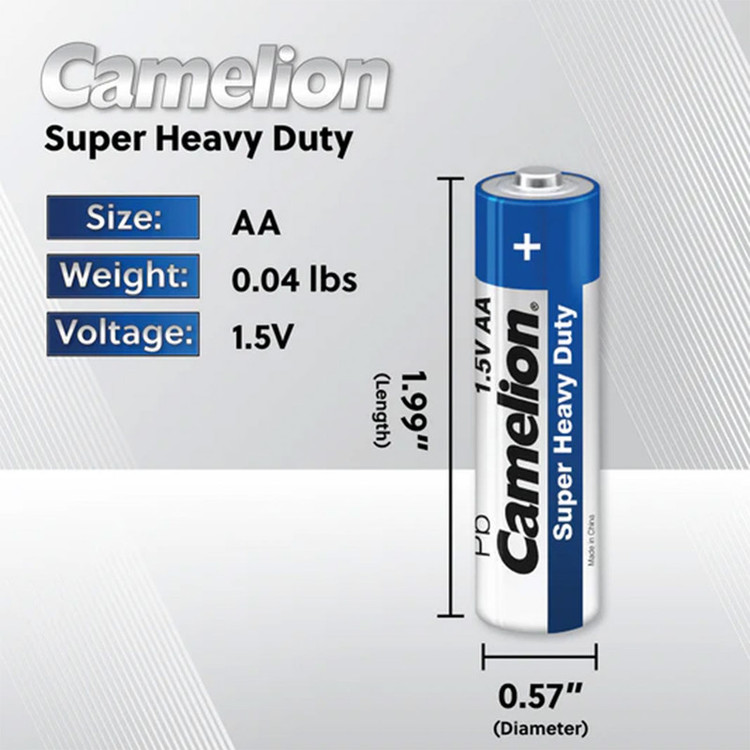 باتری قلمی کملیون مدل super heavy duty بسته ۲ عددی