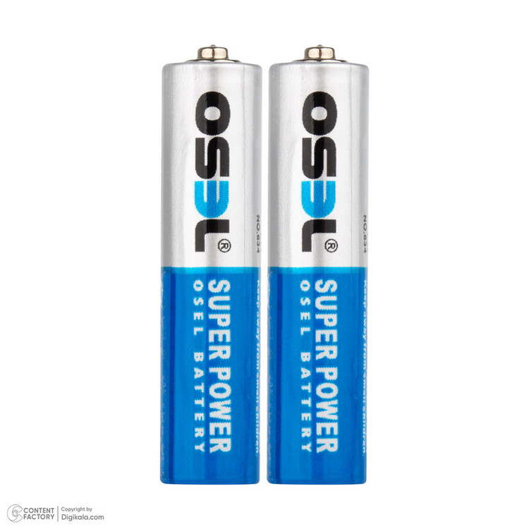 باتری نیم قلمی اوسل مدل Super Power R03P بسته ۲ عددی