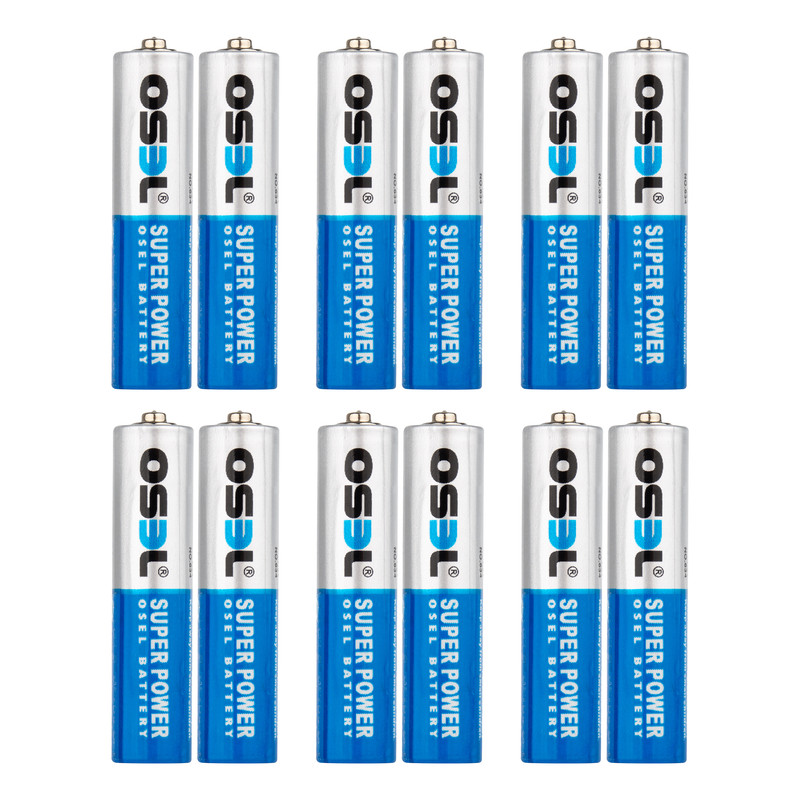 باتری نیم قلمی اوسل مدل Super Power R03P بسته 12 عددی