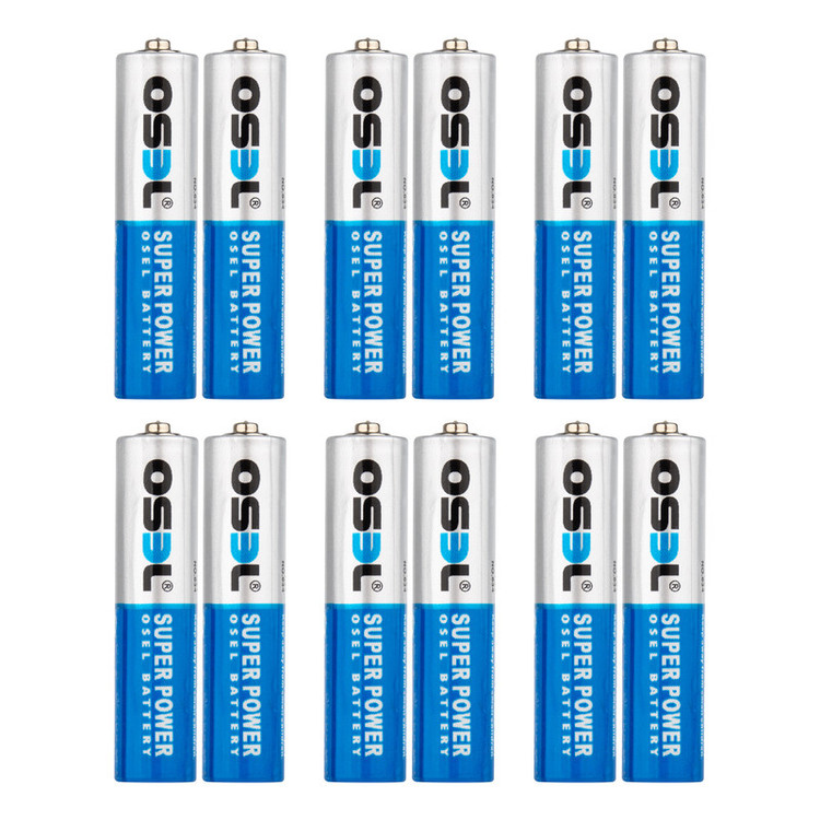 باتری نیم قلمی اوسل مدل Super Power R03P بسته 12 عددی