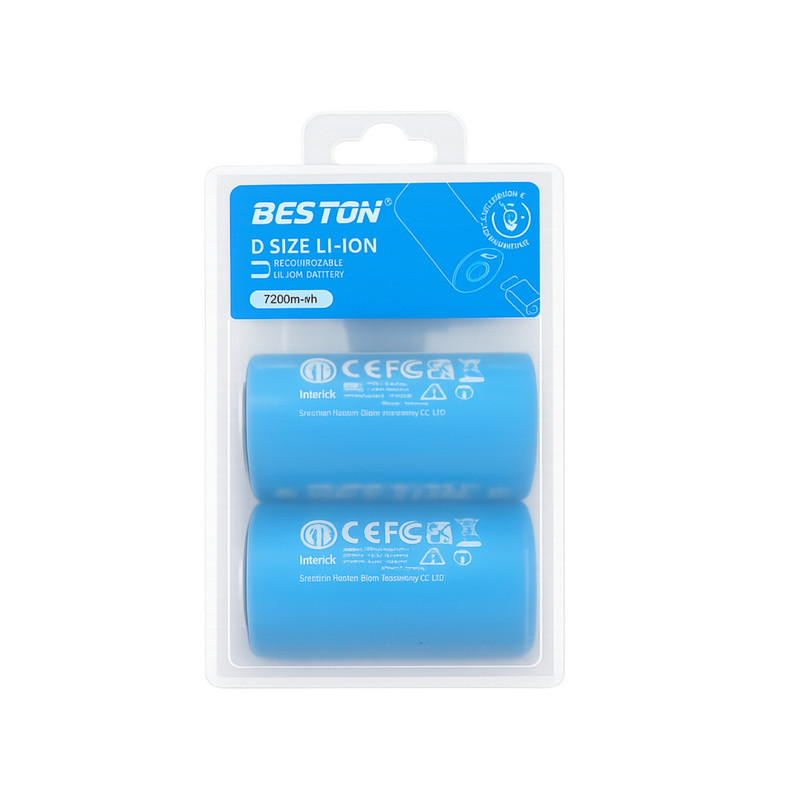 باتری D قابل شارژ بستون مدل USB-C-LI-ION کد 7200MWH بسته ۲ عددی