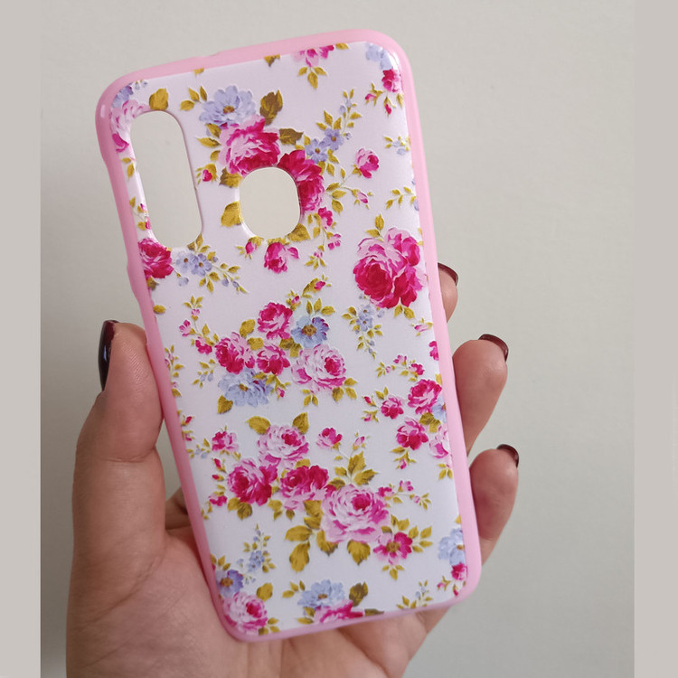 کاور مدل سیلیکونی کد 09 طرح گل مناسب برای گوشی موبایل سامسونگ Galaxy A40