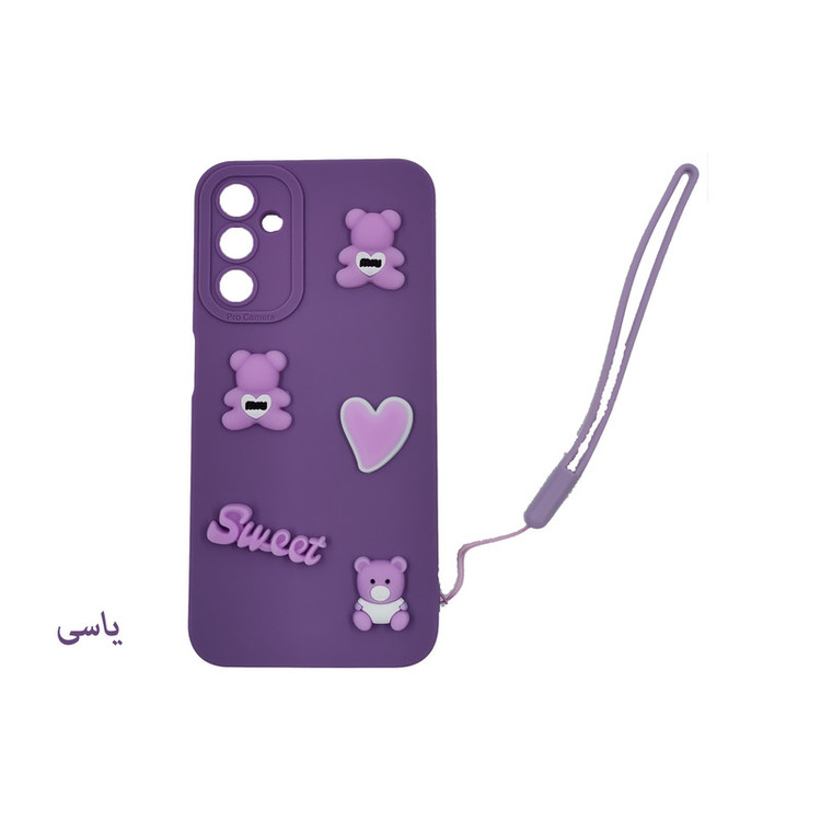 کاور لیمیا مدل عروسکی لنزدار ژله ای طرح Sweet مناسب برای گوشی موبایل سامسونگ Galaxy A24 به همراه بند آویز