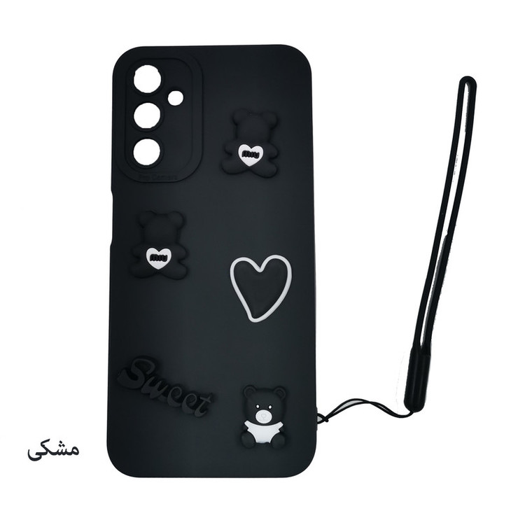 کاور لیمیا مدل عروسکی لنزدار ژله ای طرح Sweet مناسب برای گوشی موبایل سامسونگ Galaxy A24 به همراه بند آویز