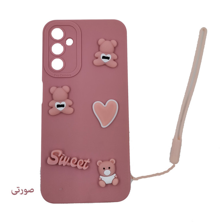 کاور لیمیا مدل عروسکی لنزدار ژله ای طرح Sweet مناسب برای گوشی موبایل سامسونگ Galaxy A24 به همراه بند آویز